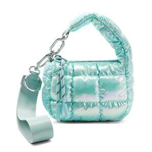 Women's Cute Mini Quilted Wristlet Gift Pouch Puffer Evening Bag